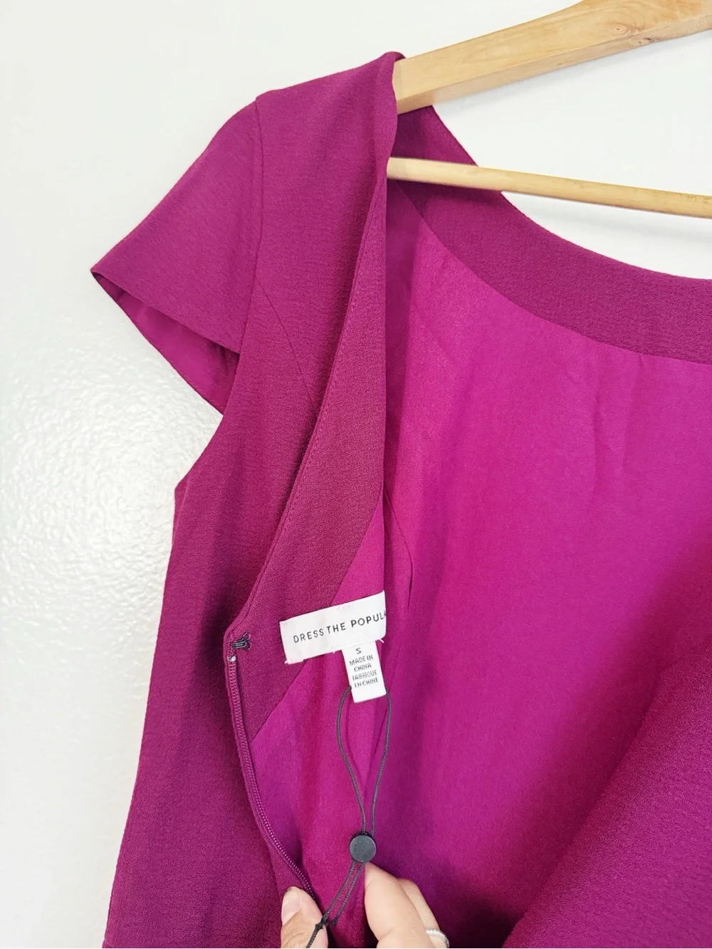 Dress The Population Dark Magenta Livia Dress Size S Nwot - Picture 7 of 9